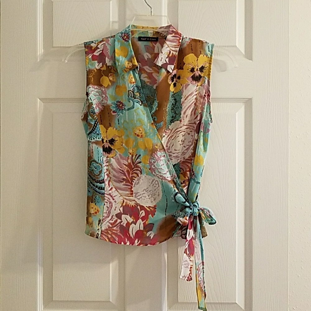 Violet & Clarie Wrap Blouse Top